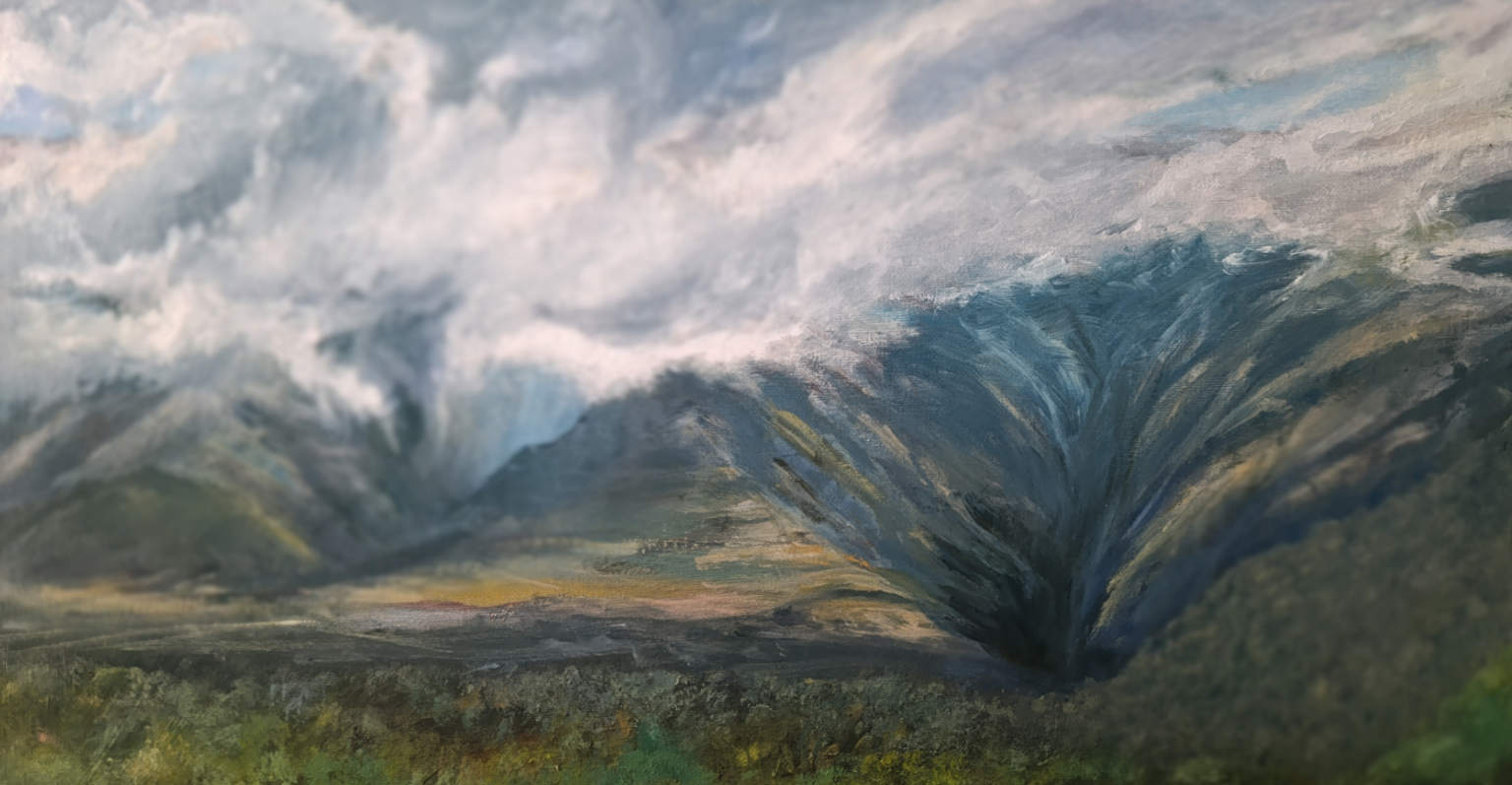 Paisaje creado por Pablo Solís gariboldi en tras la Sierra